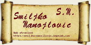 Smiljko Manojlović vizit kartica